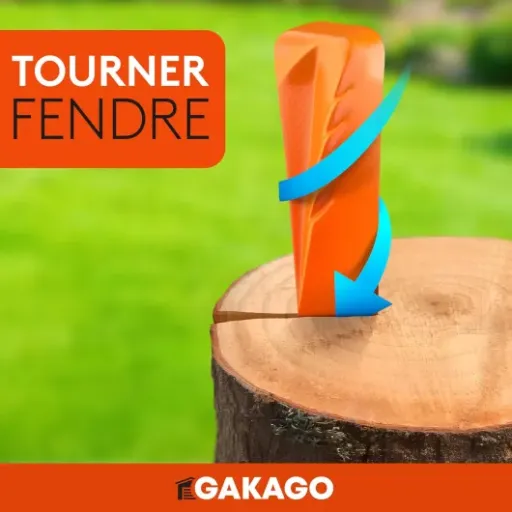 Test Gakago Coin à fendre rotatif : un gros bout d’acier qui fait le job pour fendre les bûches