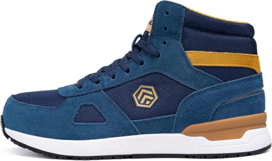 Chaussures de Sécurité Hommes Femmes Léger 36-49EU - Basket Securite Femmes SRC ESD Antidérapante Sportives Confortables Embout en Acier Respirantes Basket de Travail 43 EU Bleu Roi Montante