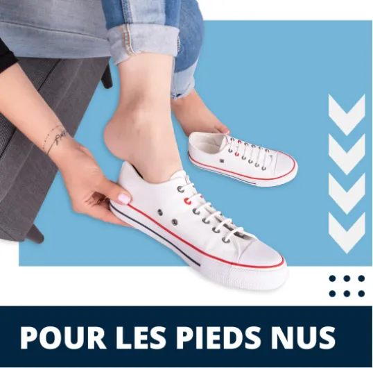 Lot de 3 paires de semelles pieds nus, en 100% coton éponge avec amortissement en latex, semelles intérieures contre les odeurs et les bactéries désagréables, pointures : 36 à 47, Blanc., 43 EU