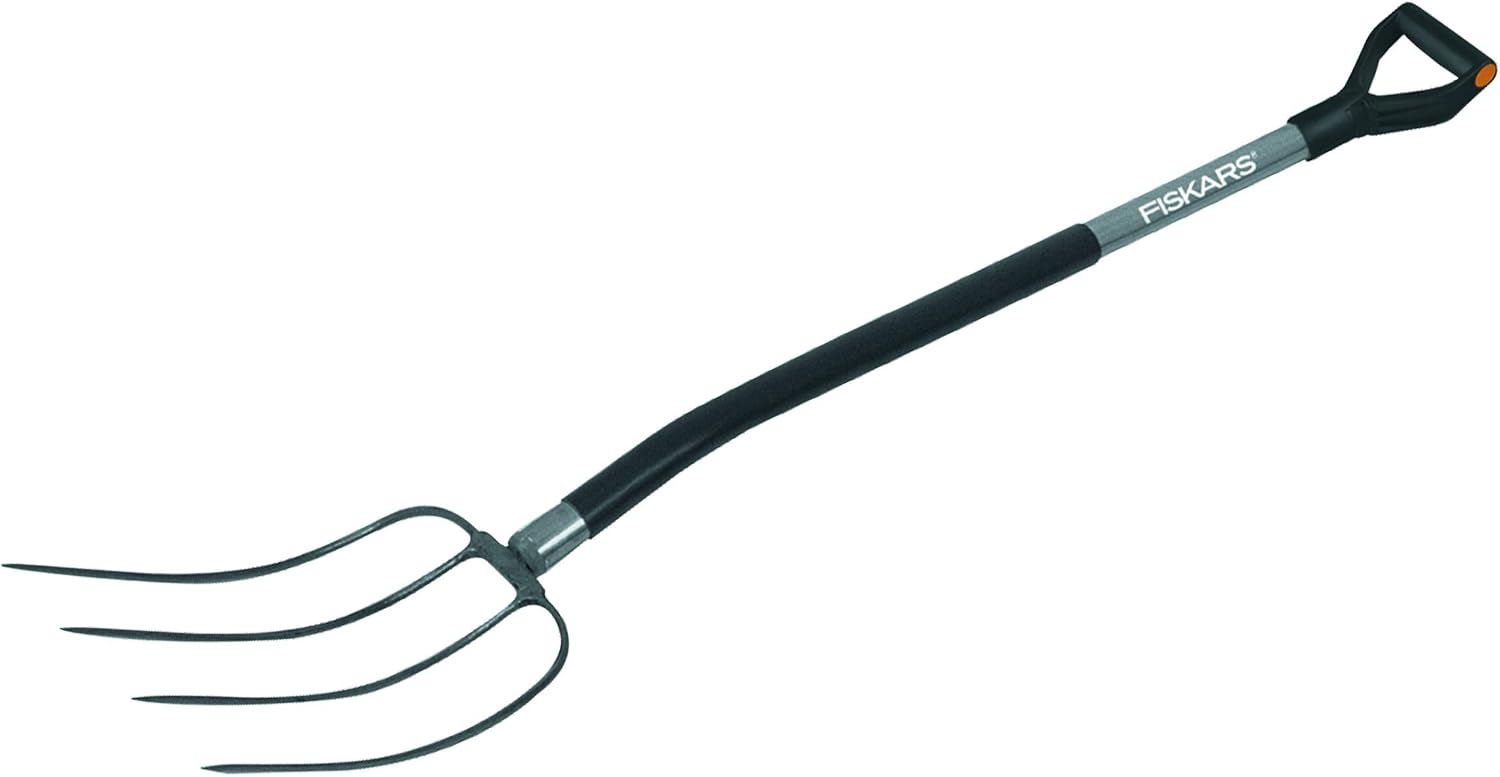 Fourche à fumier, Pour foin et fumier, 4 dents, Longueur: 137 cm, Dents en acier au bore, Gris/Noir, Ergonomic, 1001695 - Dents en acier au bore, Gris/Noir, Ergonomic, 1001695