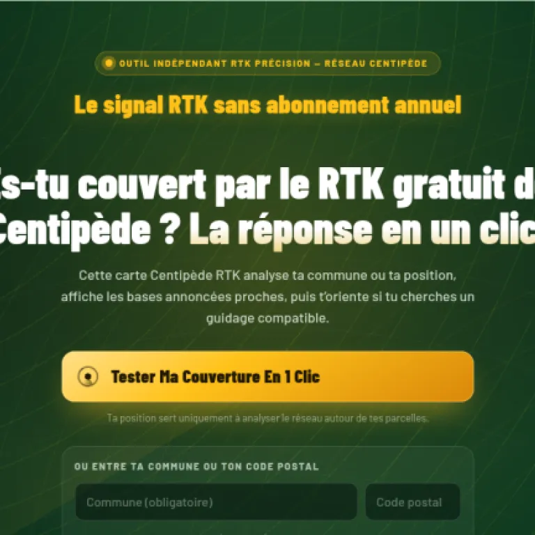 Autoguidage agricole : comment vérifier sa couverture RTK avant d’équiper un tracteur