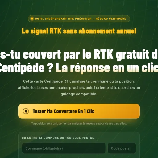 Autoguidage agricole : comment vérifier sa couverture RTK avant d’équiper un tracteur