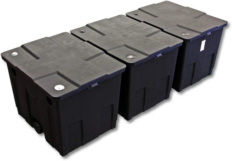 Kit complet: CBF-350C Filtre de bassin jusqu'à 90000 L Biologique, CTF-12000 pompe de filtration 12000l/h 100W, CUV-272 lampe uv UVC Clarificateur avec 72W, 25m Tuyau 25 mm, Y-distributeur